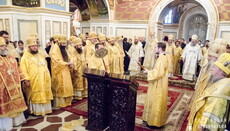 In Kiev-Pechersk Lavra the Vigil was held on the eve of the second anniversary of the enthronement of the Primate of the UOC