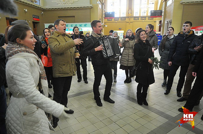 Moscow Orthodox hold a flash mob as a sign of friendship with Ukrainе