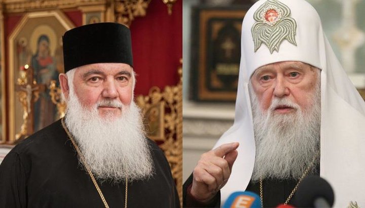 Head of the UAOC Macariy and Head of the Kiev Patriarchate Filaret