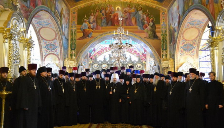 Participants of the general meeting of the clergy of Uman eparchy