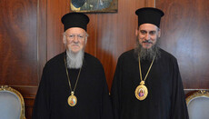 New Greek “bishop” of OCU meets with Patriarch Bartholomew