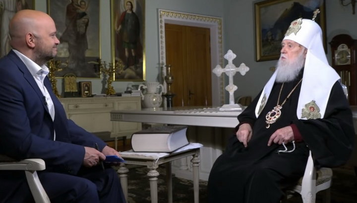 Interview with “Honorary Patriarch” of the OCU Filaret Denisenko. Photo: Ours. Maxi-TV