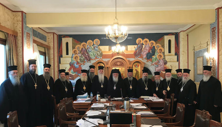 Members of the Holy Synod of the Greek Orthodox Church. Photo: Romfea