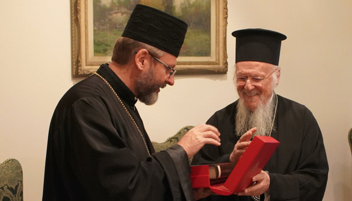 Head of the UGCC Sviatoslav Shevchuk and Patriarch Bartholomew of Constantinople. Photo: news.ugcc.ua