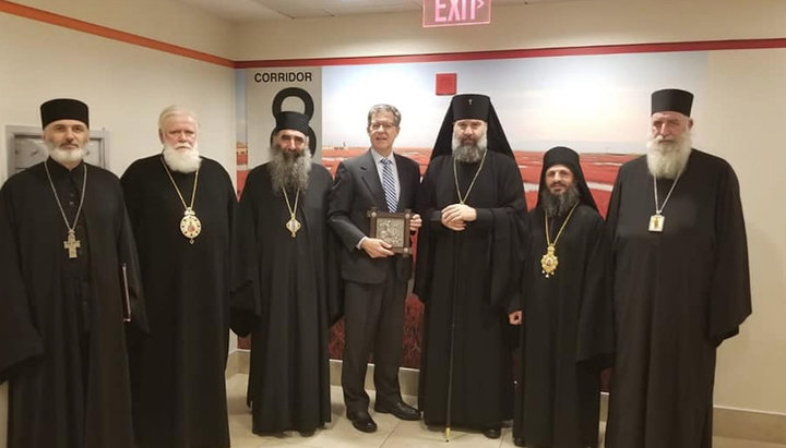 The delegation of the Georgian Orthodox Church in the US Department of State. Photo: regnum.ru