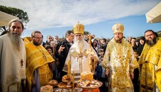 Bishop Victor concelebrates with Head of SOC Metropolis in Montenegro