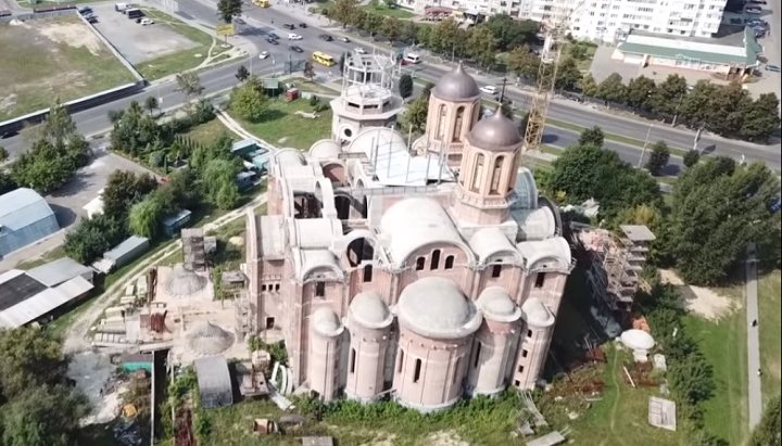 The Cathedral of All Saints of the Volyn Land. Photo: a screenshot from Yevgeny Sribny's Youtube channel