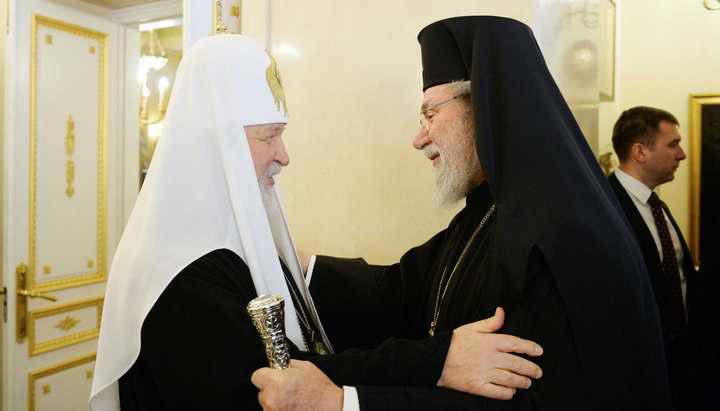 Patriarch Kirill and Archbishop Chrysostomos. Photo: gr.pravoslavie.ru