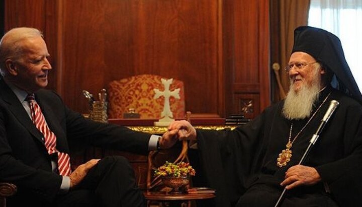 US President Joe Biden and Patriarch Bartholomew. Photo: vimaorthodoxias.gr