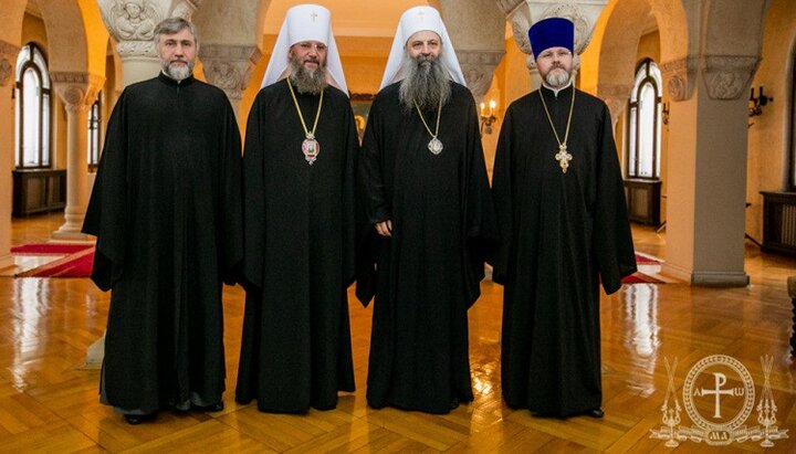 Delegation of the UOC and Patriarch Porfirije of Serbia. Photo: vzcz.church.ua