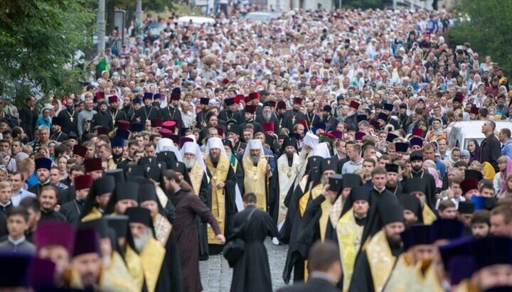 The Cross procession of the UOC in Kyiv on the Day of the Christianization of Rus’, 2019. Photo: news.church.ua