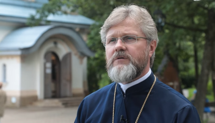 Spokesperson for the UOC, Archpriest Nikolai Danilevich. Photo: a screenshot / YouTube-channel "Miriane"