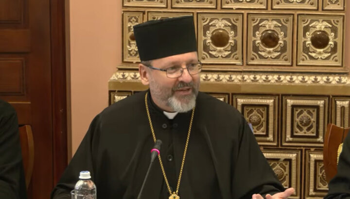 Head of the UGCC Sviatoslav Shevchuk. Photo: a screenshot of the broadcast Zhyve.tv