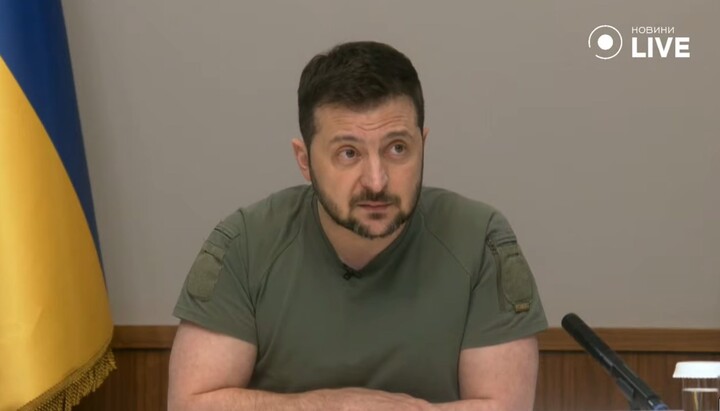 Volodymyr Zelenskyy. Photo: a screenshot of the Novyni YouTube channel. LIVE