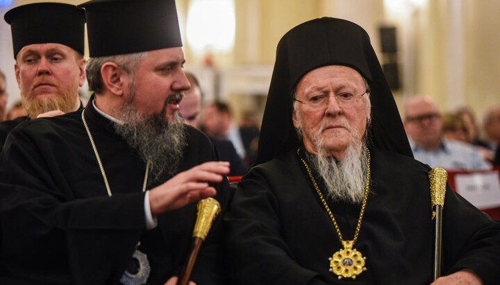 Epifaniy Dumenko and Patriarch Bartholomew. Photo:pomisna.info