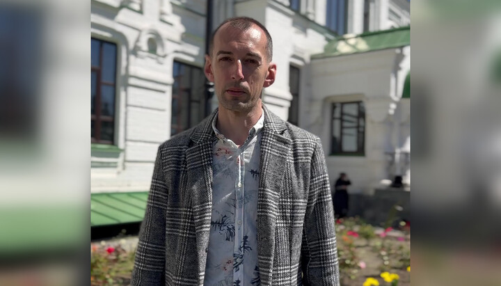 Lawyer of the Kyiv-Pechersk Lavra Volodymyr Lubianetsky. Photo: a video screenshot of the Telegram channel 