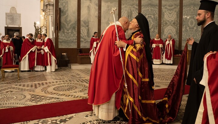 Patriarch Bartholomew and RCC Archbishop Andrea Bellandi. Photo: Facebook of the Archdiocese of Salerno