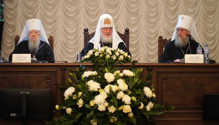 Patriarch Kirill at the Bishops' Conference of the Russian Orthodox Church. Photo: patriarchia.ru