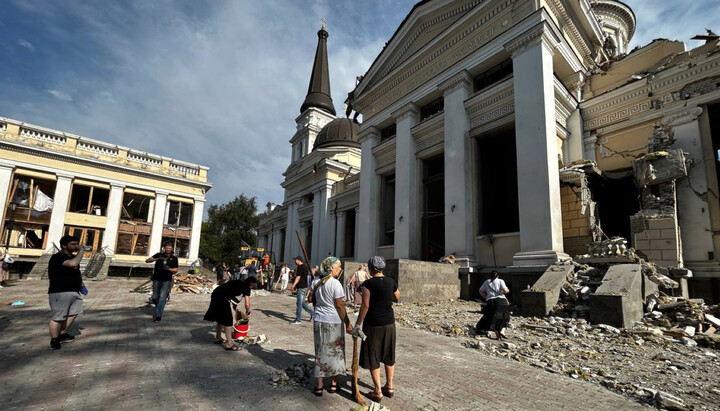 The Odesa Cathedral of the UOC. Photo: t.me/postnoemenypalchuk