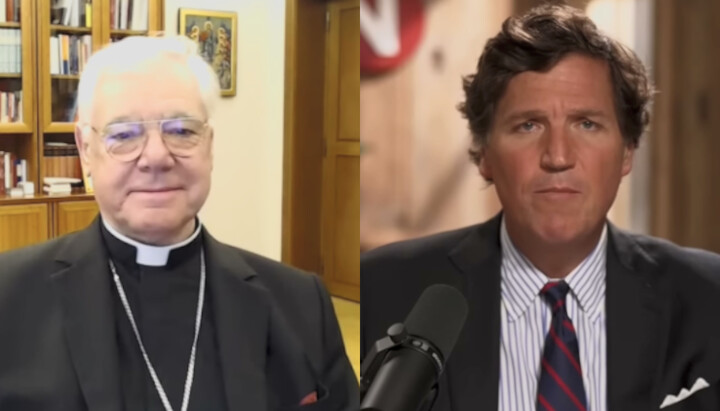 Cardinal Müller and Tucker Carlson. Photo: lifesitenews.com