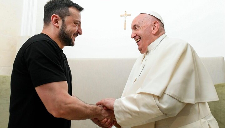 Volodymyr Zelensky, Pope Francis. Photo: Vatican News