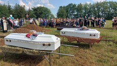 UOC eparchy priests perform funeral service for Kyiv missile strike victims