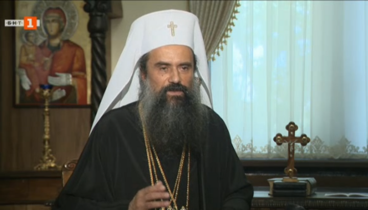 Interview with Patriarch Daniel for the program 'Panorama' on BNT. Photo: Screenshot of bntnews video