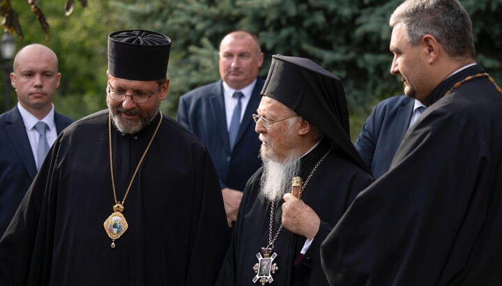 Sviatoslav Shevchuk and Patriarch Bartholomew. Photo: UGCC