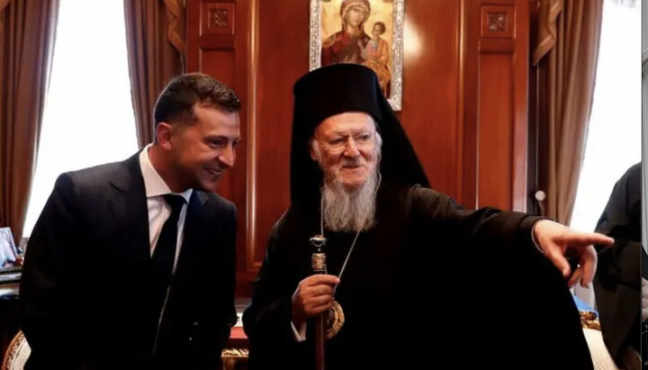 Volodymyr Zelensky and Patriarch Bartholomew. Photo: bbc.com