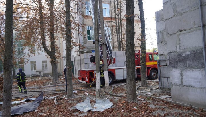 Russians struck a medical facility in Sumy twice. Photo: Sumy Regional Military Administration