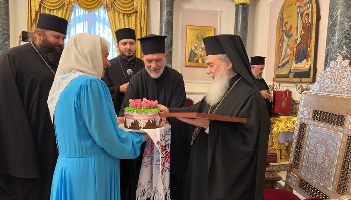 Patriarch Theophilos and the delegation of the Rivne Diocese. Photo: Rivne Diocese