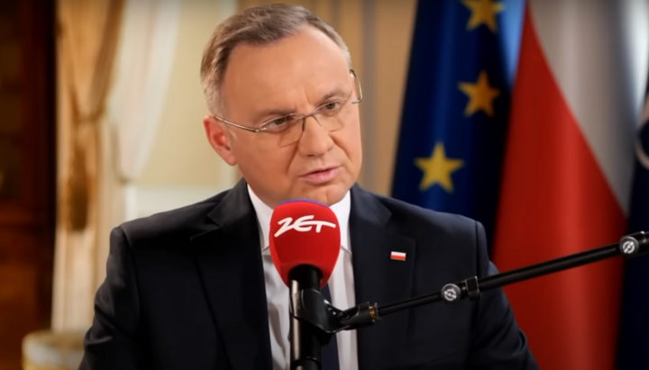 Polish President Andrzej Duda. Photo: Screenshot from Radio ZET video