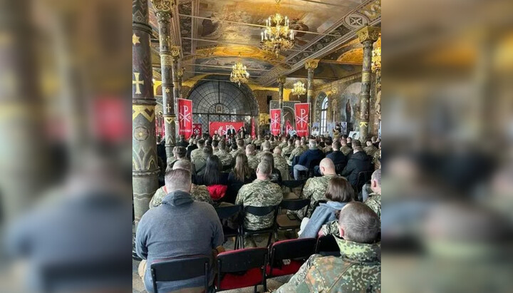 “Brotherhood” in the Kyiv-Pechersk Lavra. Photo: Korchynsky's Facebook