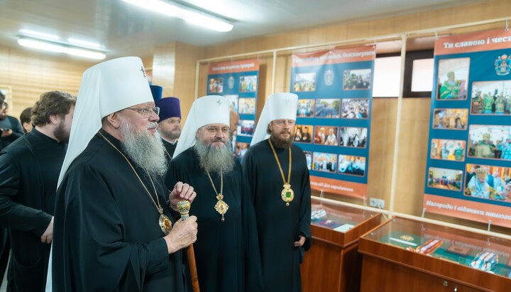 The exhibition was opened by Metropolitan Meletiy of Chernivtsy and Bukovyna. Photo: KDAiS