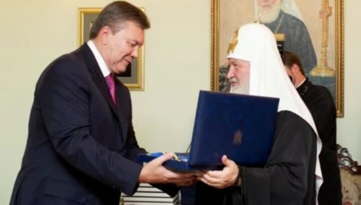 President Yanukovych and Patriarch Kirill of the Russian Orthodox Church. Photo: Focus