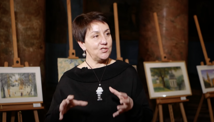 Natalia Rebrova, Director of the Chernihiv Reserve. Photo: screenshot from the Chernihiv Media Group YouTube channel 