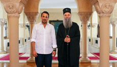 Patriarku Porfiri priti këngëtarin grek Nikos Vertis në Beograd