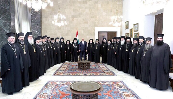Patriarku Joan X vizitoi presidentin libanez Joseph Aoun në Baabda