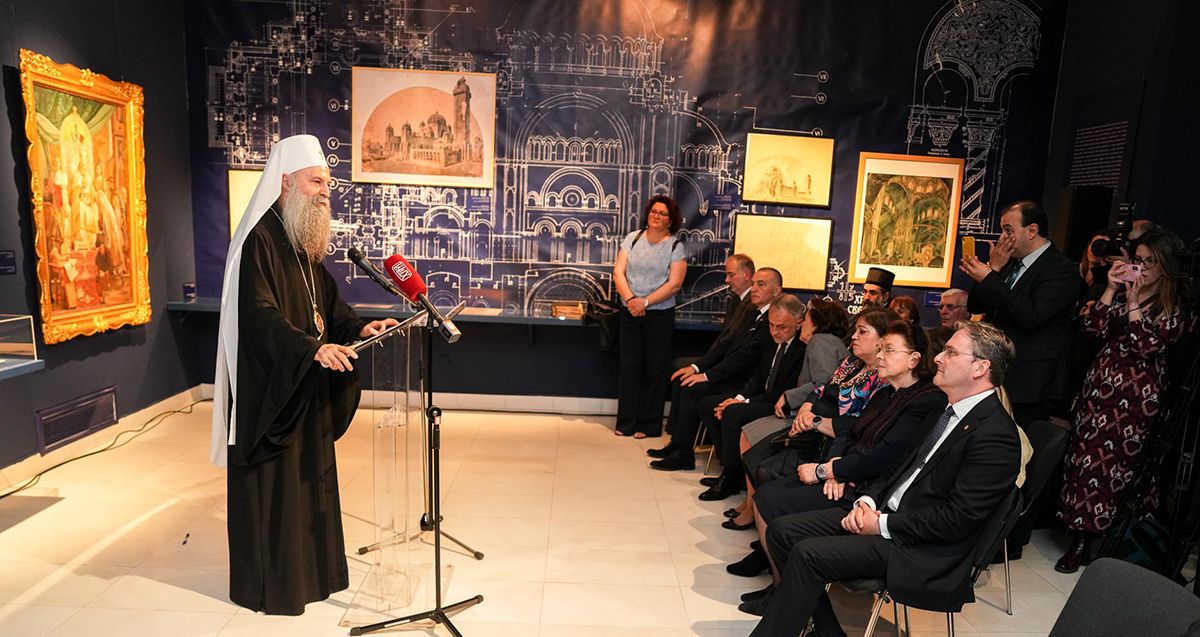 Patriarku Porfir hapi ekspozitën “Shën Sava” në Beograd фото 2
