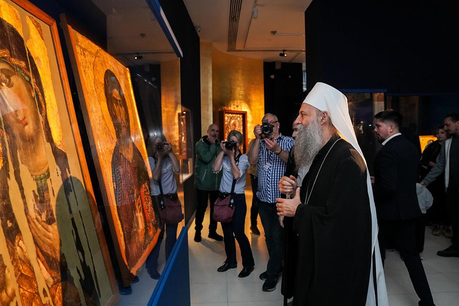 Patriarku Porfir hapi ekspozitën “Shën Sava” në Beograd фото 1