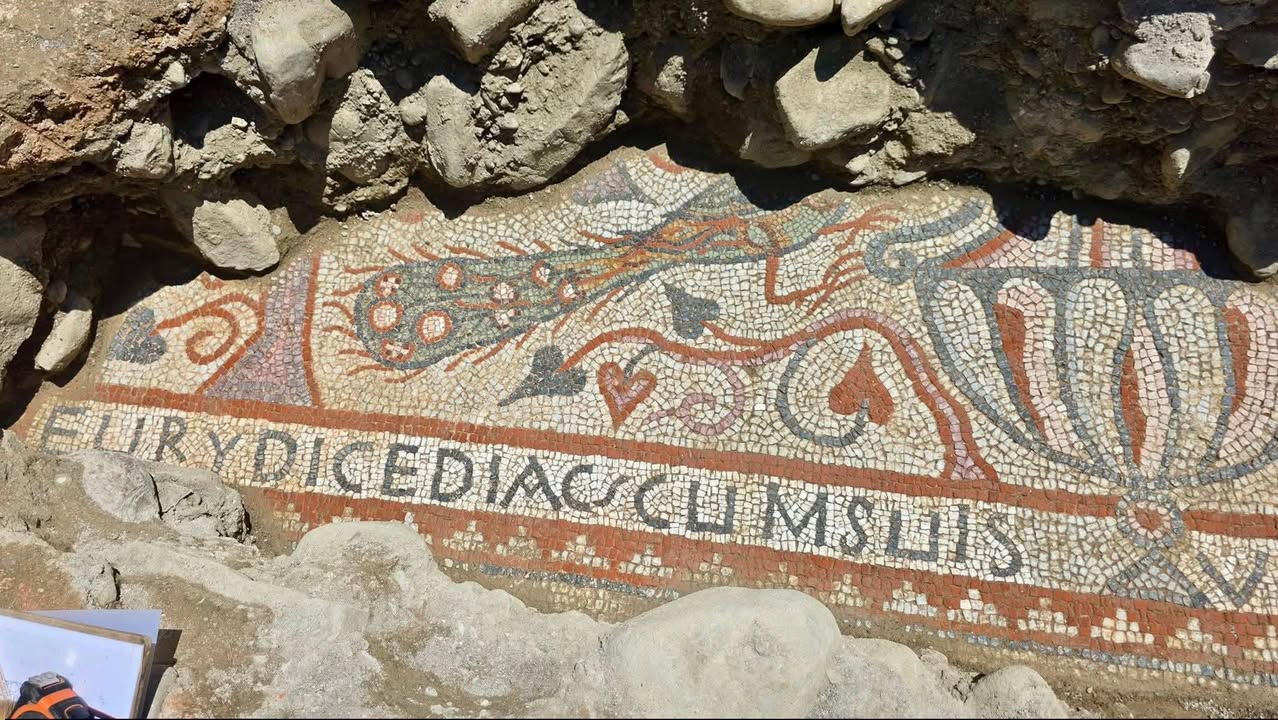 Mozaikë paleokristianë zbuluar në Bazilikën e Skampinit, Elbasan - photo 1